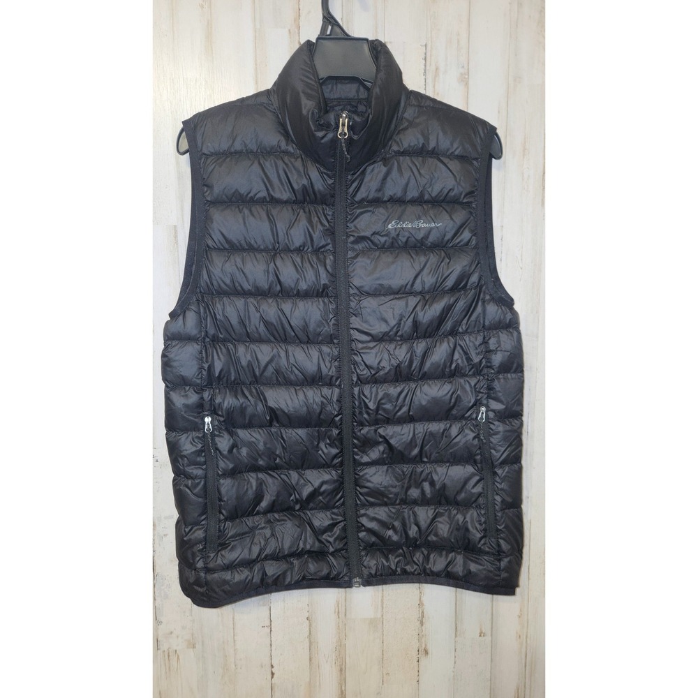 Eddie Bauer 650 men S Down Insulated Zip Vest Puffer Quilted jacket Sleeveless
